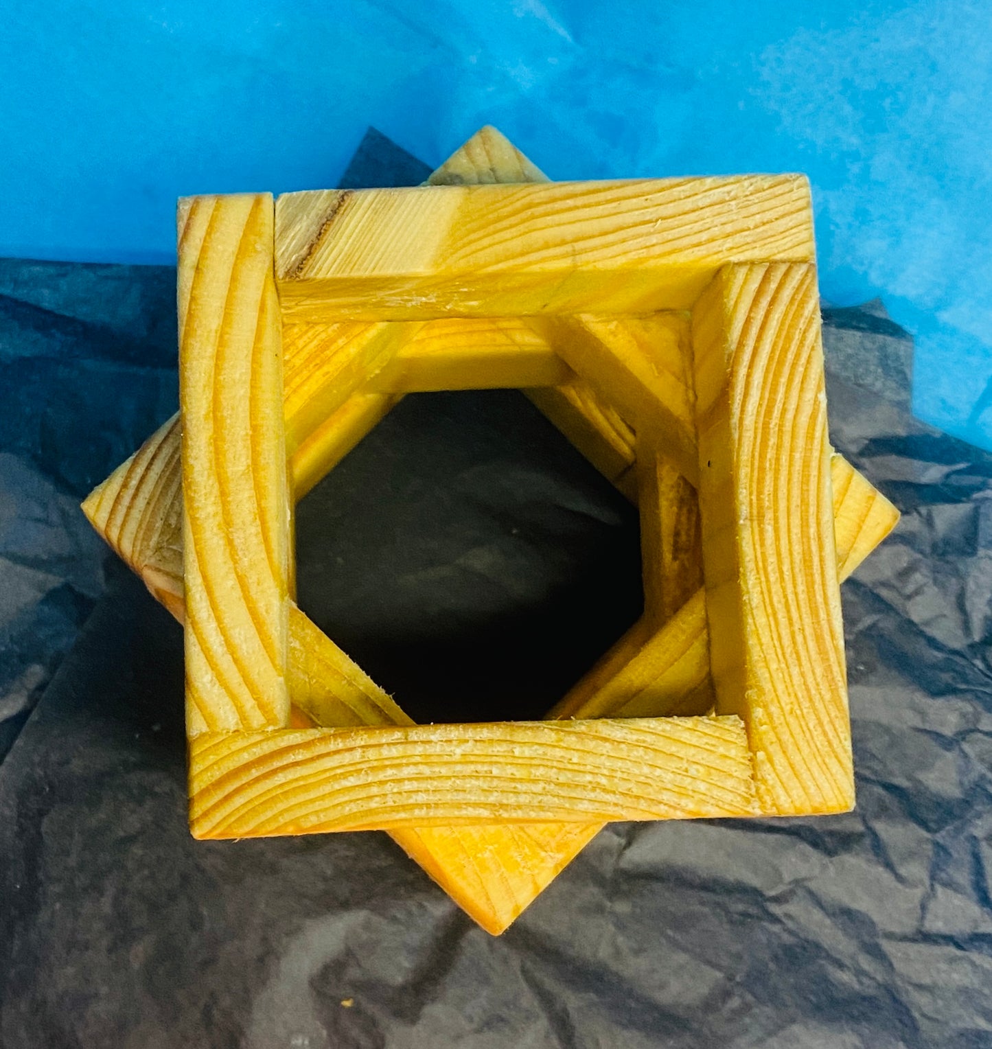 T candle with Bucket candle